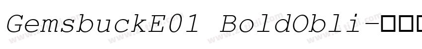 GemsbuckE01 BoldObli字体转换